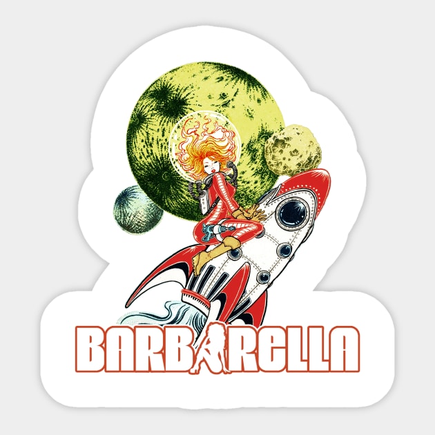 Barbarella (Alt Print) Sticker by Nerdology